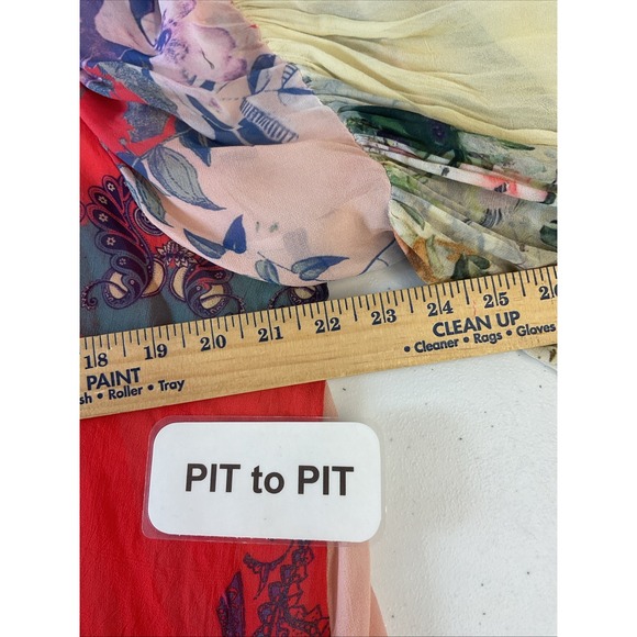 Anthropologie Floreat Women's Sheer Floral Kimono Cardigan Boho butterfly sleeve - Picture 7 of 9